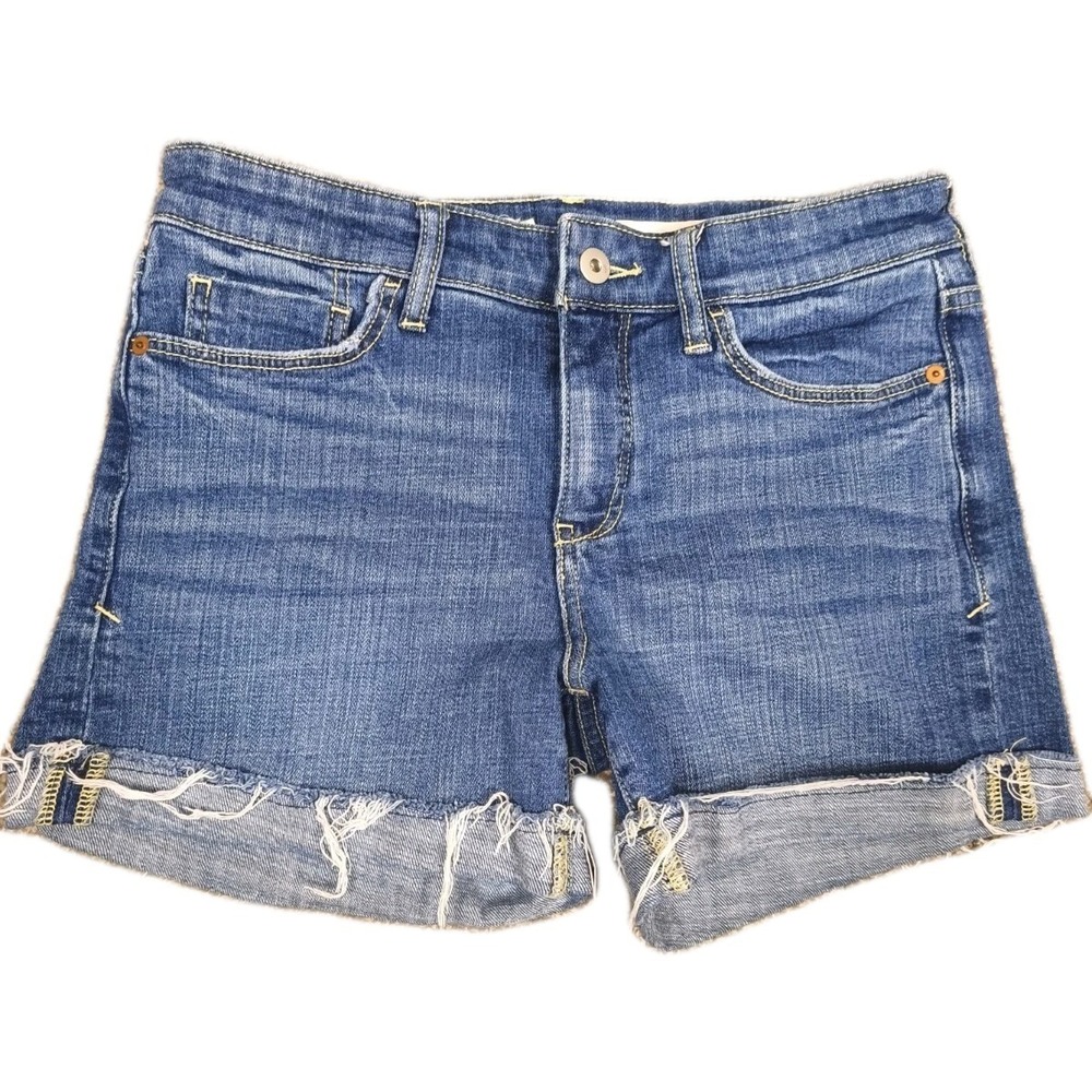 Pilcro Anthropologie Slim Boyfriend Raw Hem Denim Shorts 25